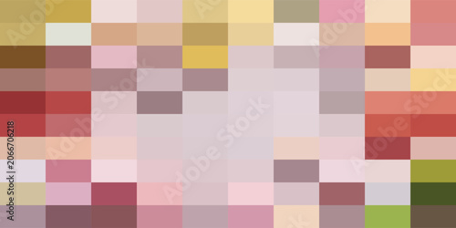 Abstract pixelated background with vibrant color blocks.