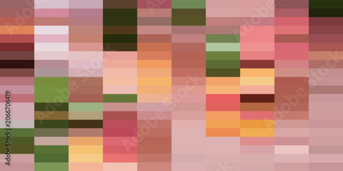 Abstract pixel art with vibrant colors and geometric patterns.