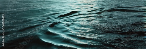 Close-up of turbulent ocean waves with sunlight reflecting on the surface.