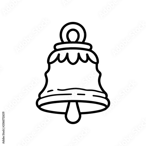 Φωτογραφία Simple Line Drawing of a Bell.