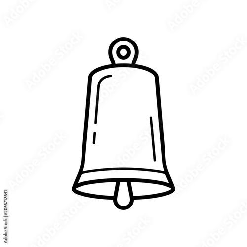Foto Simple black line drawing bell.