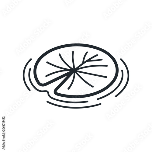 Φωτογραφία Sliced Lemon Icon Graphic Design Element.