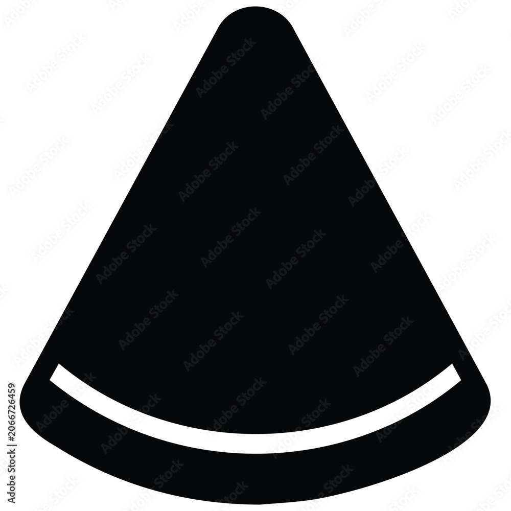 Fototapeta premium Vector silhouette illustration of a watermelon wedge isolated on white background healthy fruit.