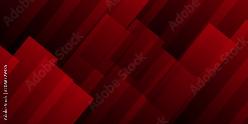 Tableau sur toile Futuristic Glowing Red Square Pattern Technology Background
