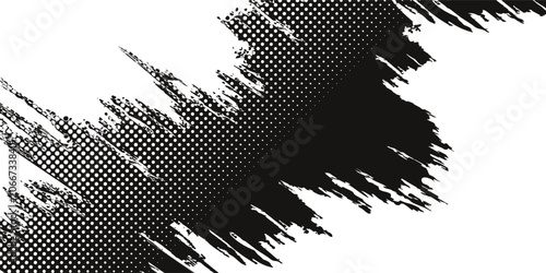 Pop art comic background with torn paper effect and dot halftone. Cartoon Vector Illustration