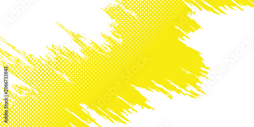 Pop art comic background with torn paper effect and dot halftone. Cartoon Vector Illustration