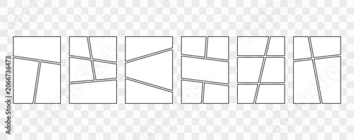 Obraz na plátně white comic book page template