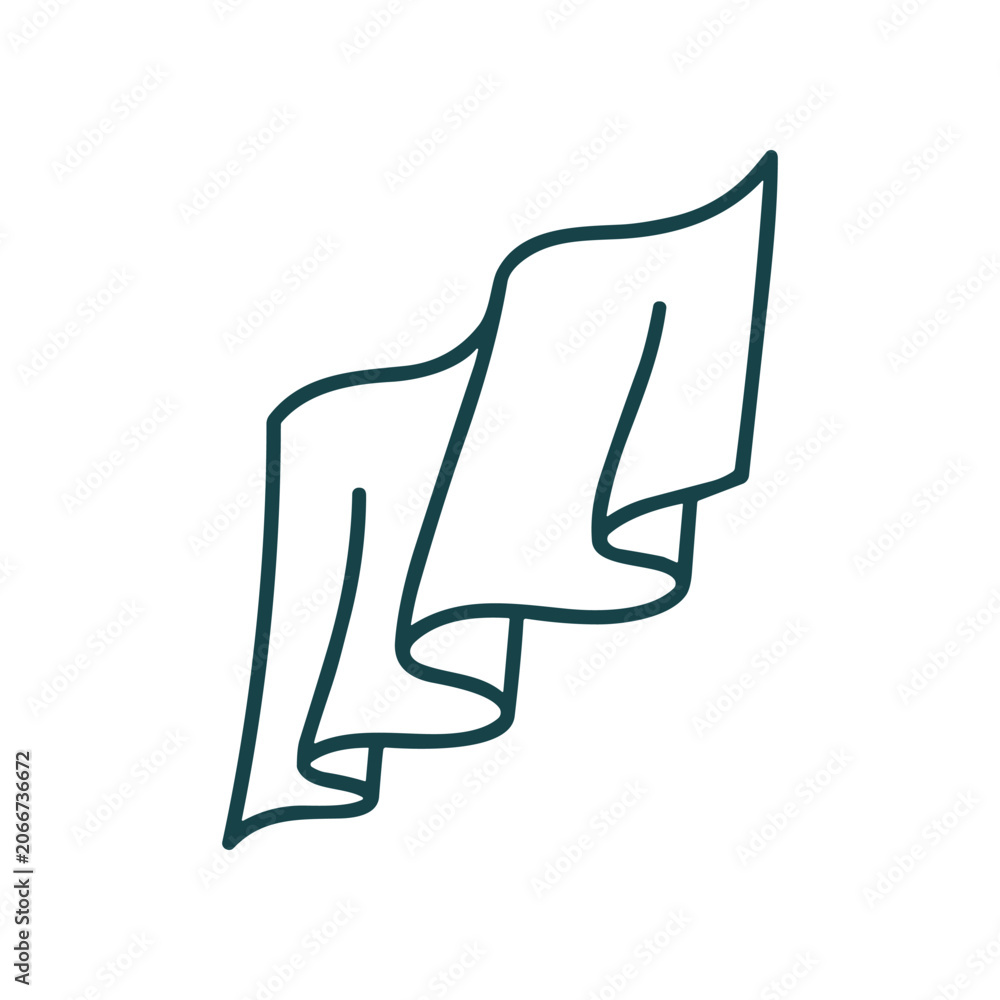 Fotografie Waving white flag symbol icon.