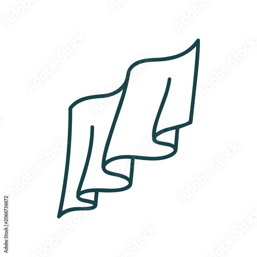 Foto Waving white flag symbol icon.