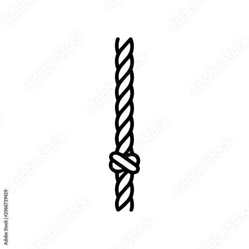 Canvas-taulu Knot tied in a rope.