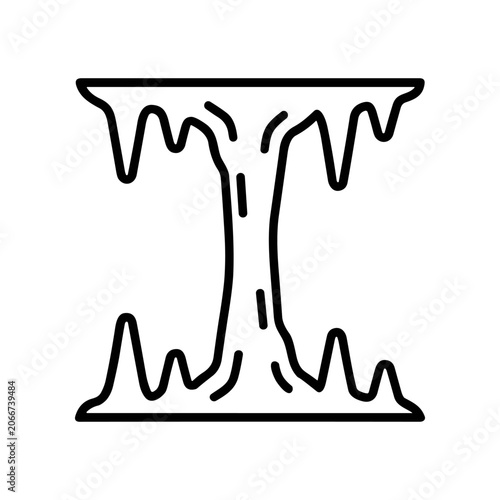 Tablou pe pânză Melting Letter H Shape Form.