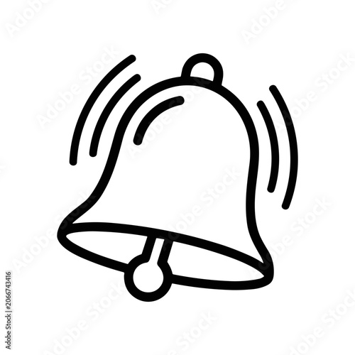 Bild auf Leinwand Ringing Alarm Bell Icon Symbol.