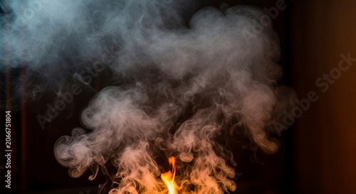 Ethereal Dance - Fire and Smoke in a Dark Void.