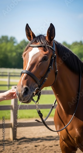Gentle Horse Encounter - A Moment of Connection and Trust.