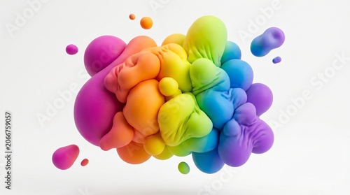 abstract colorful background with bubbles