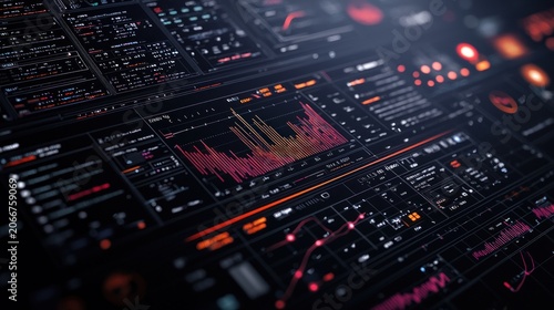 Futuristic technology displays