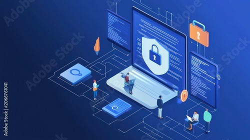 Cybersecurity technology illustration