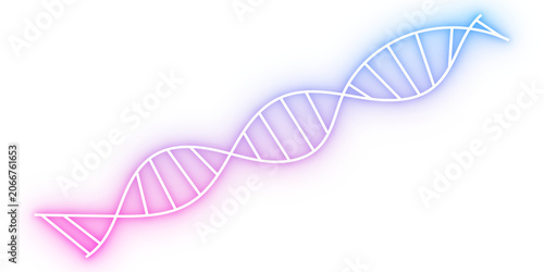 Photos neon dna helix png transparent background science, glowing genetic strand png tr