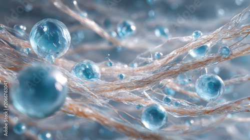 Abstract Collagen Fiber Network with Hyaluronic Acid Molecules for Skin Regeneration and Aesthetic Medicine