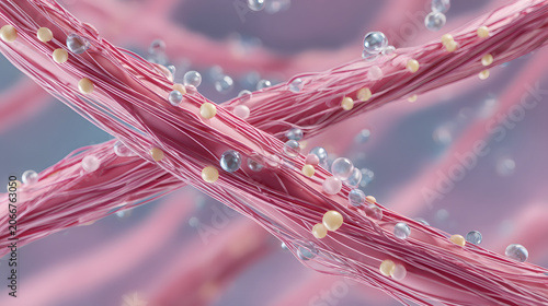 Abstract Collagen Fiber Network with Hyaluronic Acid Molecules for Skin Regeneration and Aesthetic Medicine