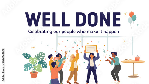 Cheerful diverse team of professionals celebrating success with high five in office