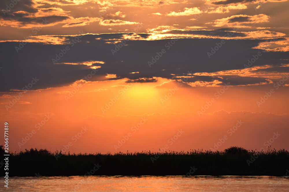 Fototapeta premium Sunset, Chobe River, Botswana