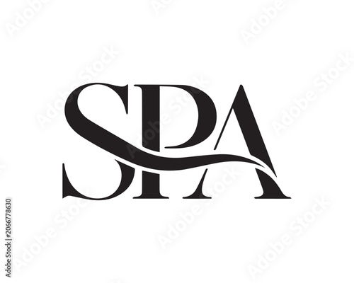 Stylish SPA Logo Design with Elegant Typography and Black Color Scheme