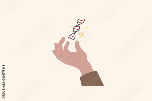 Fingerprint Transforming into a DNA Clock, Symbolizing Biological Aging