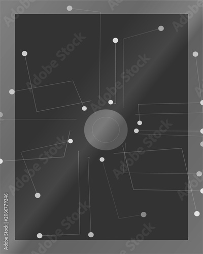 Tech inspired dark background with interconnected nodes and lines for digital networking.