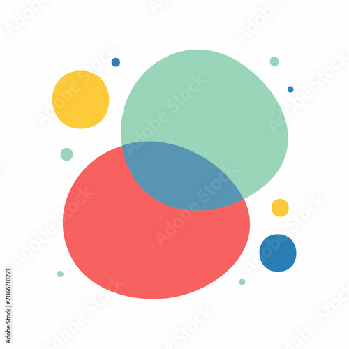 Abstract Overlapping Circles and Dots