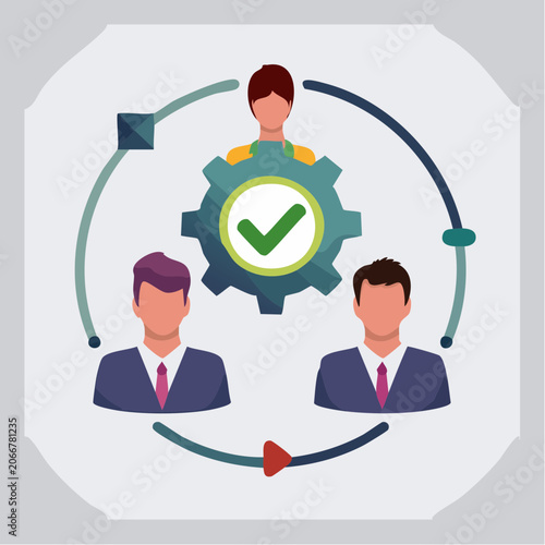 Business Process Management and Teamwork Concept