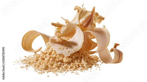 Wood shavings and sawdust pile