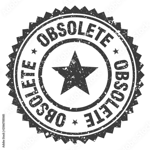 Fényképezés obsolete black grunge round stamp. obsolete stamp