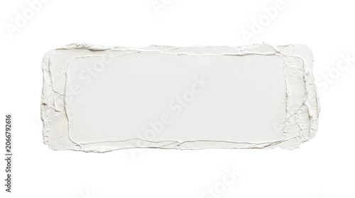 Photography Textured warm alabaster oil paint brush stroke with palette knife borders for text placement and premium branding mockups on a transparent background