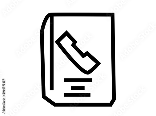 phone book outline style icon vector representative old image for found number