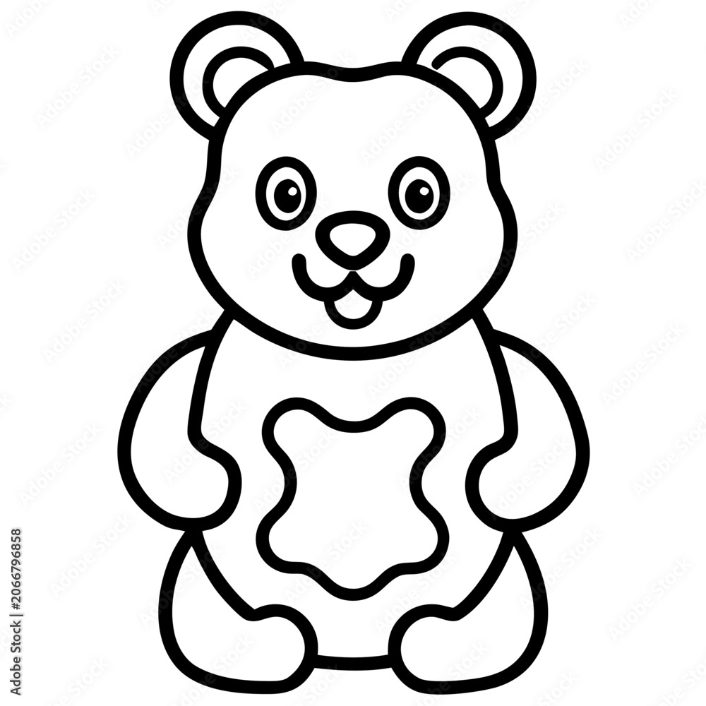 Fototapeta premium Gummy line art vector
