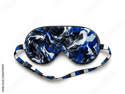 Soft blue marble print sleep eye mask accessory