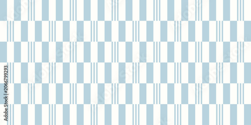 Fotografía Seamless pattern of vertical straight stripes in pastel blue and white