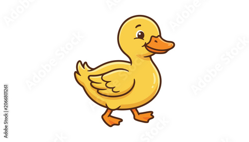 yellow duck clipart vector illustration