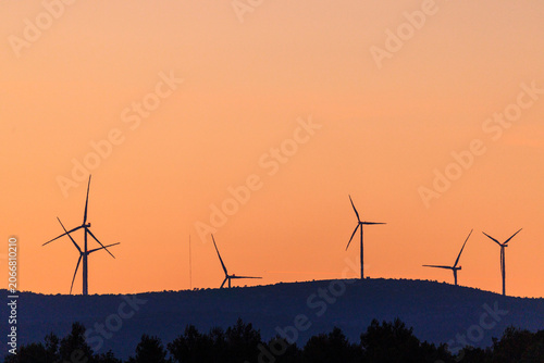 Wind Turbines at Dusk