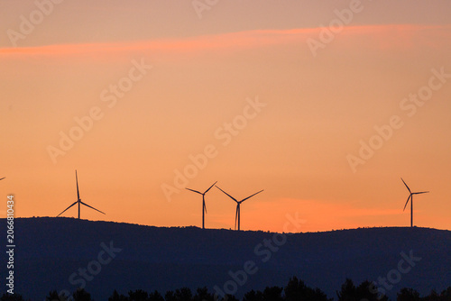 Wind Turbines at Dusk