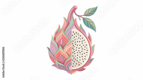 Dragon Fruit Pink Fresh Tropical Fruit.