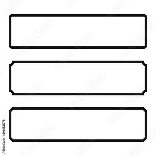 Hollow Extra Long Corner Cut Rectangles