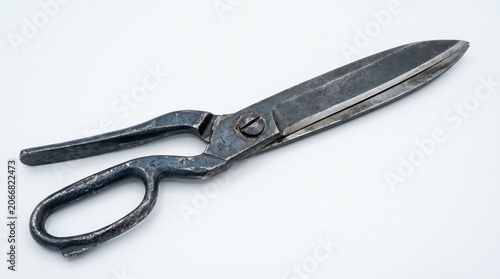 Vintage metal shears with handles