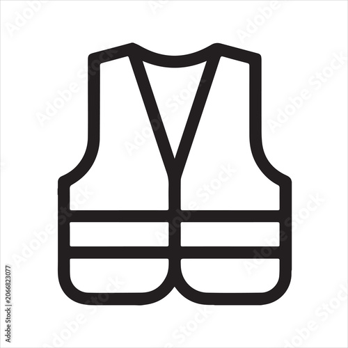 Foto High visibility safety vest icon design.