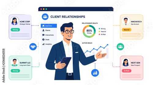 Businessman presenting data and strategies in a workshop.