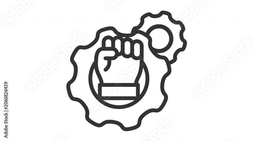 Animated workflow automation icon