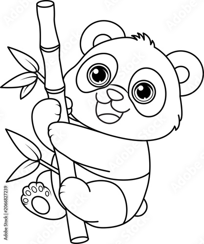 Cute panda coloring page for kids! Perfect educational worksheet to boost creativity.