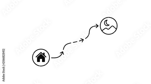 Journey from Home to Nature: Day to Night Transition