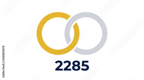 Interlocking Rings Symbol with Number 2285